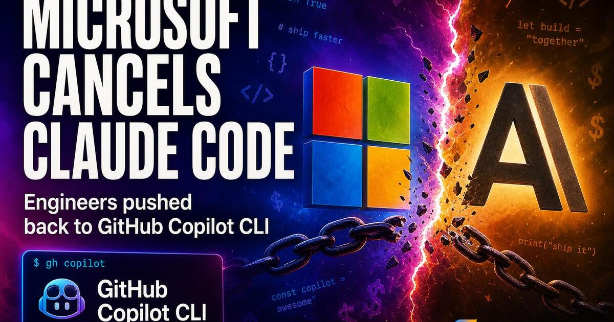 Microsoft Caluse Code Microsoft Cancels Most Claude Code Licenses — Pushes Engineers to ...